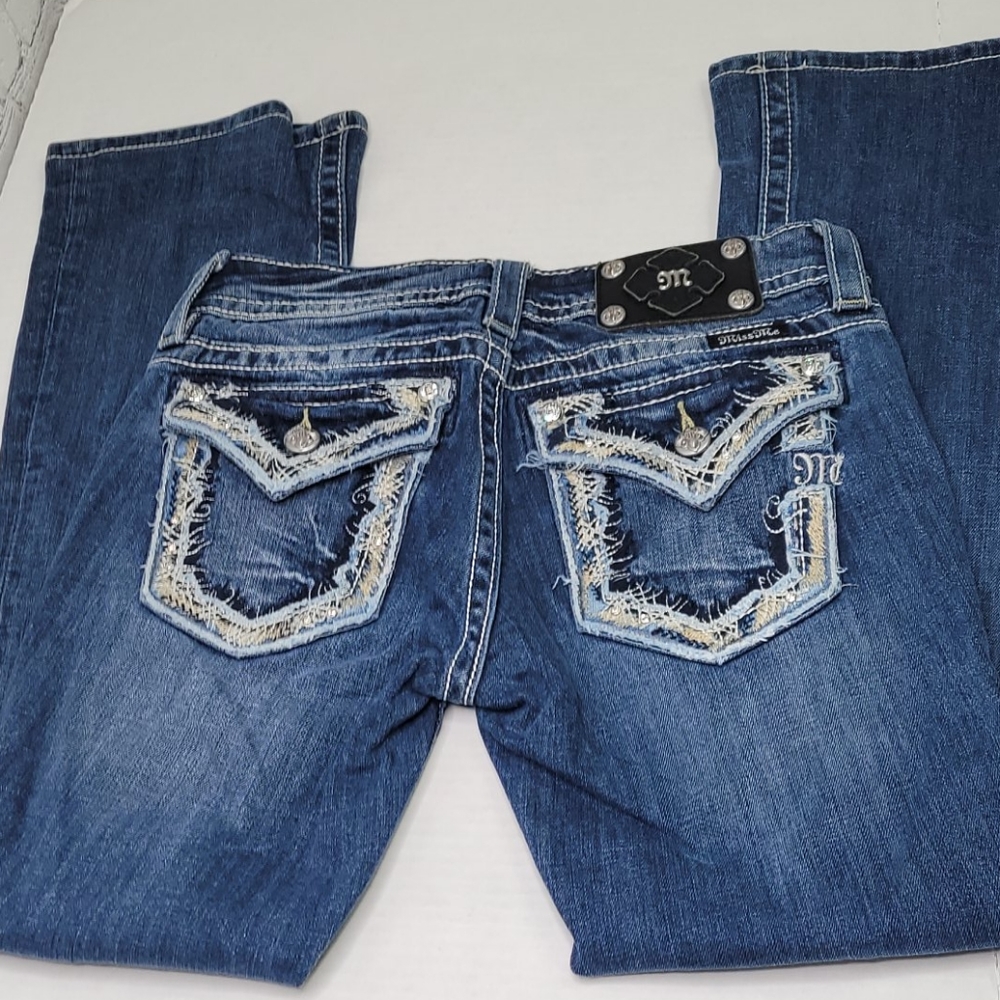 Miss me signature boot cut embroidered jeans